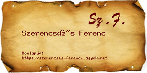 Szerencsés Ferenc névjegykártya